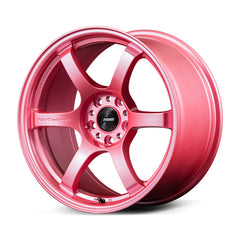 Gram Lights 57CR 18x9.5 +38 5x114.3 Sakura Pink Wheel (w/ Center Cap & No. 21 BK Air Valve)