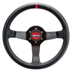 Sparco Steering Wheel R330 Champion Black Leather / Red Stitching