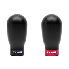 Cobb Mazda 6-Speed Tall Weighted COBB Shift Knob - Black (Incl. Both Red + Blk Collars)
