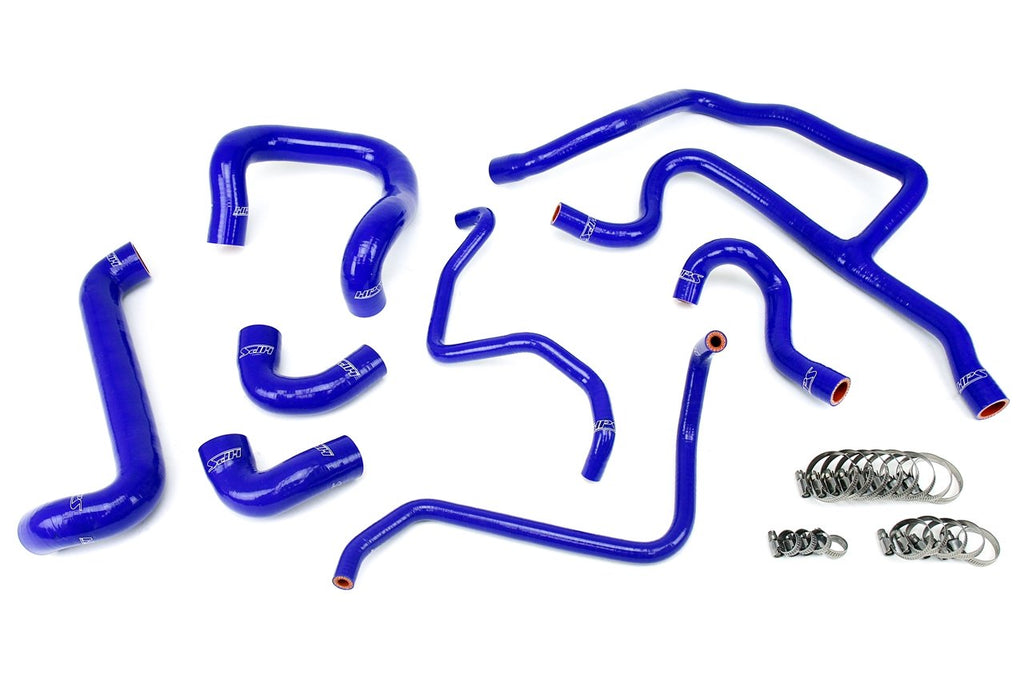 HPS Silicone Radiator + Heater Coolant Hose Kit BMW E30 Blue