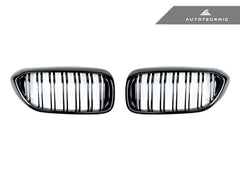 AutoTecknic Replacement Dual-Slats Glazing Black Front Grilles - G30 5-Series