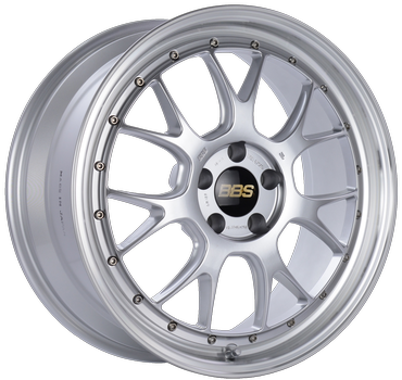 BBS LMR 302 19x8.5 5x114.3 ET43 Diamond Silver Center Diamond Cut Lip Wheel - 82mm PFS Required