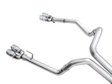 AWE Tuning 4th Gen GM 1500 6.2L 0FG Cat-Back Split Rear Exit (w/ Bumper Cutouts) - Quad Chrome Tips