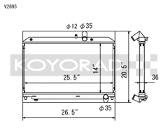 Koyo 04-08 Mazda RX-8 1.3L (MT) Radiator