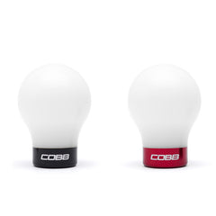 Cobb Mazda 6-Speed Weighted COBB Shift Knob - White (Incl. Both Red + Blk Collars)