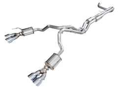 AWE Tuning 2021+ Cadillac Escalade 6.2L 0FG Dual Exit Exhaust System w/ 5in Chrome Silver Tips