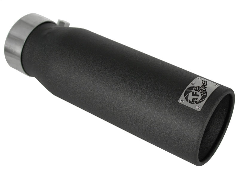 aFe MACH Force XP Exhausts Tips SS-304 EXH Tip 3in x 4Out x 12L Bolt-On (blk)