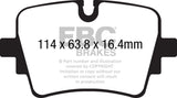 EBC 14+ Jaguar F-Type (Cast Iron Rotors Only) 5.0 Supercharged (490) Redstuff Rear Brake Pads