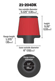 AEM 3.5 in Short Neck 5 in Element Filter
