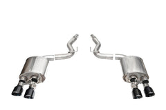 Corsa 24+ Ford Mustang Dark Horse 5.0L 3in Dual Rear Axle-Back w/Twin 4.5in Black PVD Slash Tips