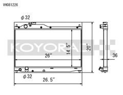 Koyo 00-09 Honda S2000 2.0/2.2L (MT) Radiator