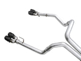 AWE Tuning 4th Gen GM 1500 6.2L 0FG Cat-Back Split Rear Exit (w/ Bumper Cutouts) - Quad Diamond Tips