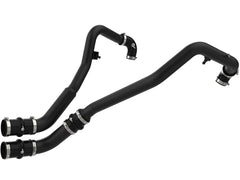 aFe BladeRunner 2in to 2-1/2in Aluminum Hot Charge Pipe Black Ford F-150 24-26 V6-2.7L (tt)