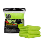 Chemical Guys El Gordo Thick Professional Microfiber Towel - 16.5in x 16.5in - Green - 3 Pack