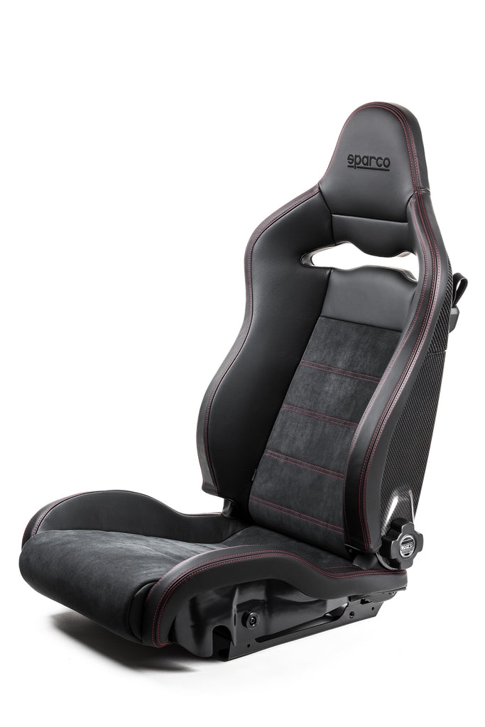 Sparco Seat SPX Special Edition Black/Red with Gloss Carbon Shell - Left