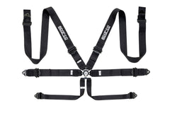 Sparco Belt 6pt 3in Aluminum Black Harness