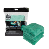 Chemical Guys Happy Ending Ultra Edgeless Microfiber Towel - 16in x 16in - Green - 3 Pack