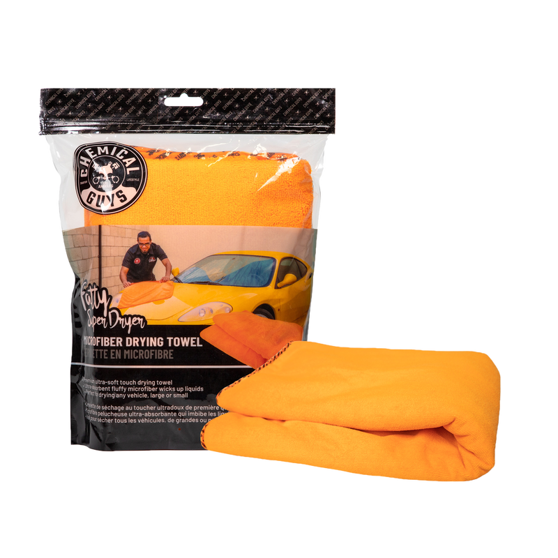 Chemical Guys Fatty Super Dryer Microfiber Drying Towel - 25in x 34in - Orange