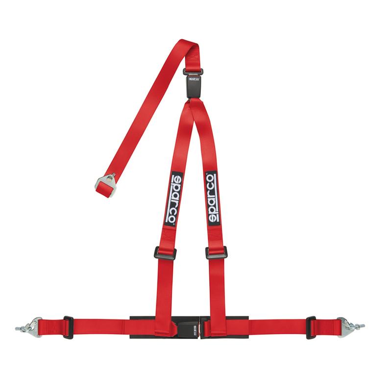 Sparco 2 INCH 3PT DBL REL Red Harness