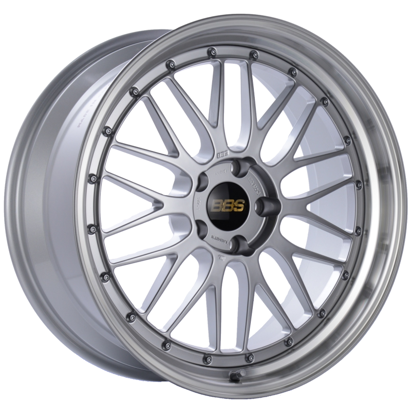 BBS LM 228 - 19x9.5 5x120 ET35 Diamond Silver Center Diamond Cut Lip Wheel -82mm PFS/Clip Required