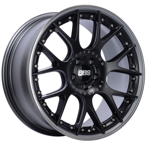 BBS CH-RII 653 20x9 5x120 ET25 Satin Black Center Platinum Lip SS Rim Prot Wheel -82mm PFS/Clip Req