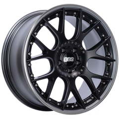 BBS CH-RII 654 20x9.5 5x112 ET25 Satin Black Center Platinum Lip SS Rim Prot Wheel -82mm PFS/Clip Req