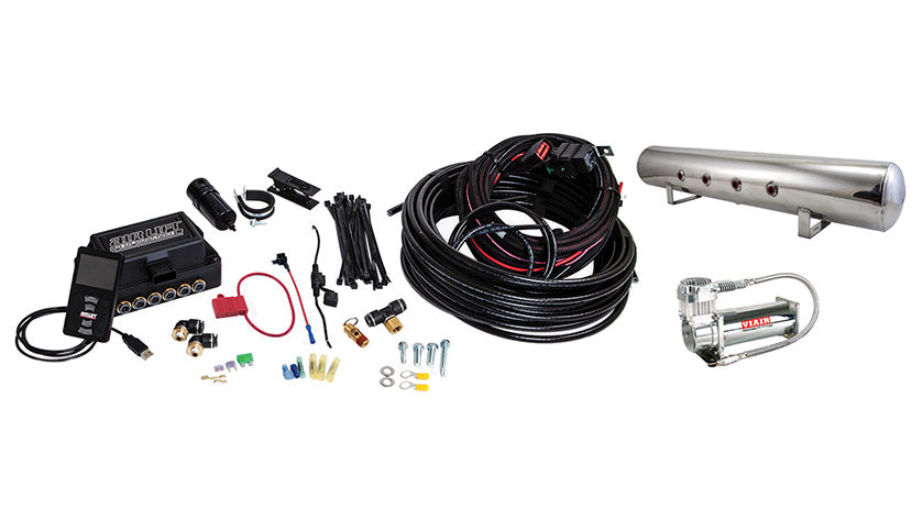 Air Lift Performance 3P (1/4″ AIR LINE, 5 GALLON POLISHED TANK, VIAIR 444C COMPRESSOR)