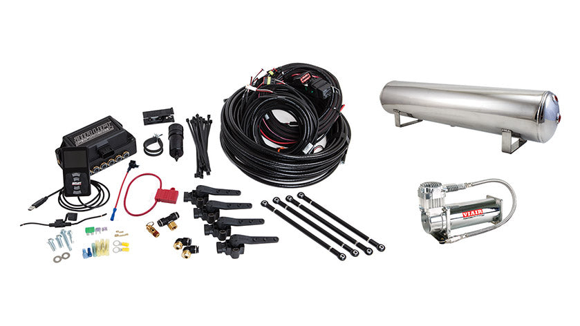 Air Lift Performance 3H (3/8″ AIR LINE, 4 GALLON 5-PORT POLISHED TANK, VIAIR 444C COMPRESSOR)