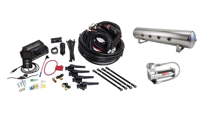 Air Lift Performance 3H (3/8″ AIR LINE, 4 GALLON 7-PORT POLISHED TANK, VIAIR 444C COMPRESSOR)