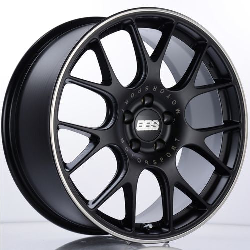 BBS CH-R 104 19x8.5 5x120 ET32 Satin Black Polished Rim Protector Wheel -82mm PFS/Clip Required