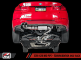 AWE Tuning BMW F3X 28i / 30i Touring Edition Axle-Back Exhaust Single Side - 80mm Chrome Silver Tips