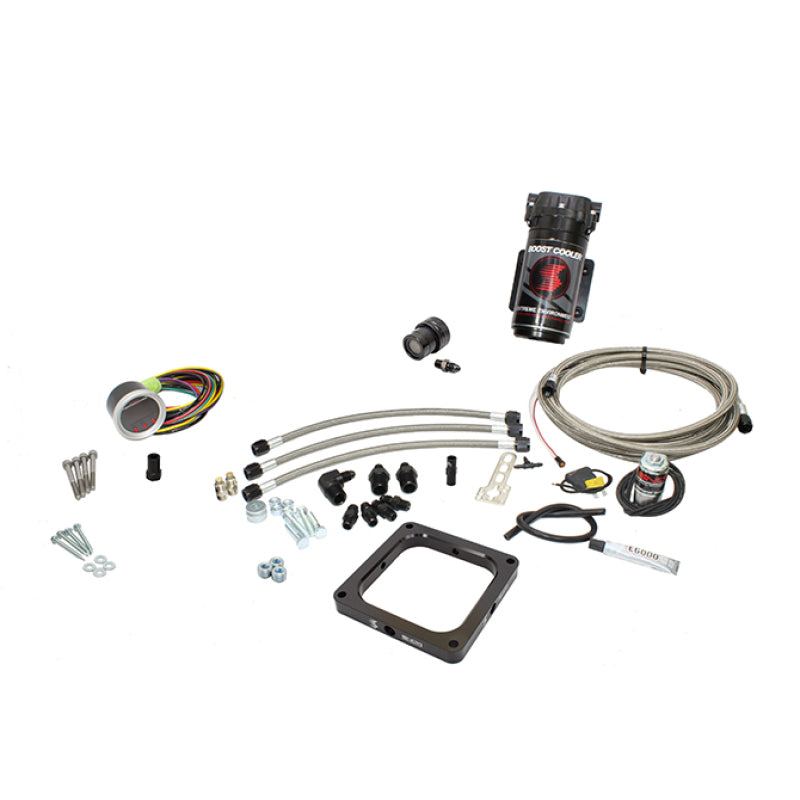 Snow Performance Stage 2.5. Water Injection Gas Carbureted 4500 Flange Progressive Water-Methanol Injection Kit (Stainless Steel Braided Line, 4AN Fittings) - No Tank