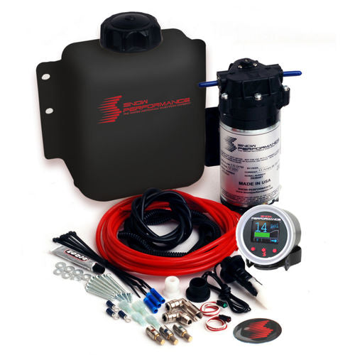 Snow Performance Stage 2.5 Boost Cooler Forced Induction Progressive Water-Methanol Injection Kit (Red High Temp Nylon Tubing, Quick-Connect Fittings)