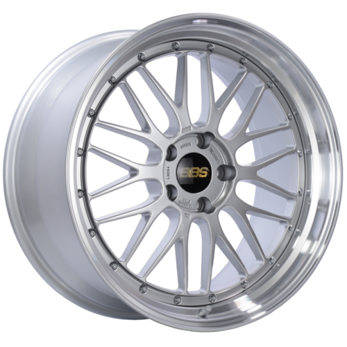 BBS LM 284 20x10 5x120 ET33 Diamond Silver Center Diamond Cut Lip Wheel -82mm PFS/Clip Required