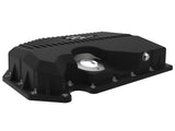 aFe POWER Pro Series Engine Oil Pan Black with Machined Fins (with Oil Sensor)