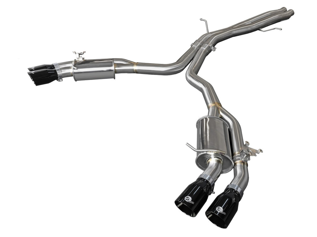 aFe Audi RS5 Coupe MACH Force-Xp 3in to 2.5in 304 SS Axle-Back Exhaust System (Quad Black Tip)
