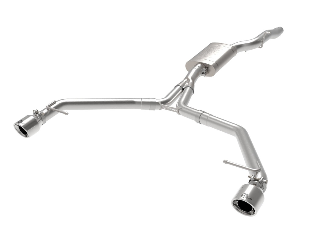 afe MACH Force-Xp 13-16 Audi Allroad L4 SS Axle-Back Exhaust with Polished Tips