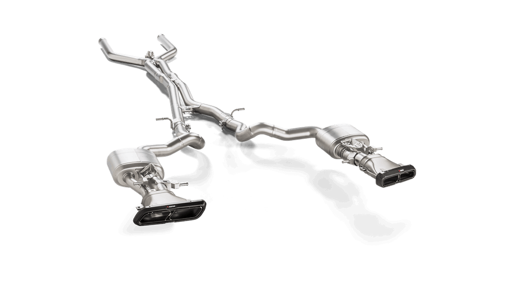 Akrapovic 2018 Mercedes Benz E63 (W213/S213) Evolution Line (Titanium) incl. Link Pipe with Gloss Carbon Fiber Tips