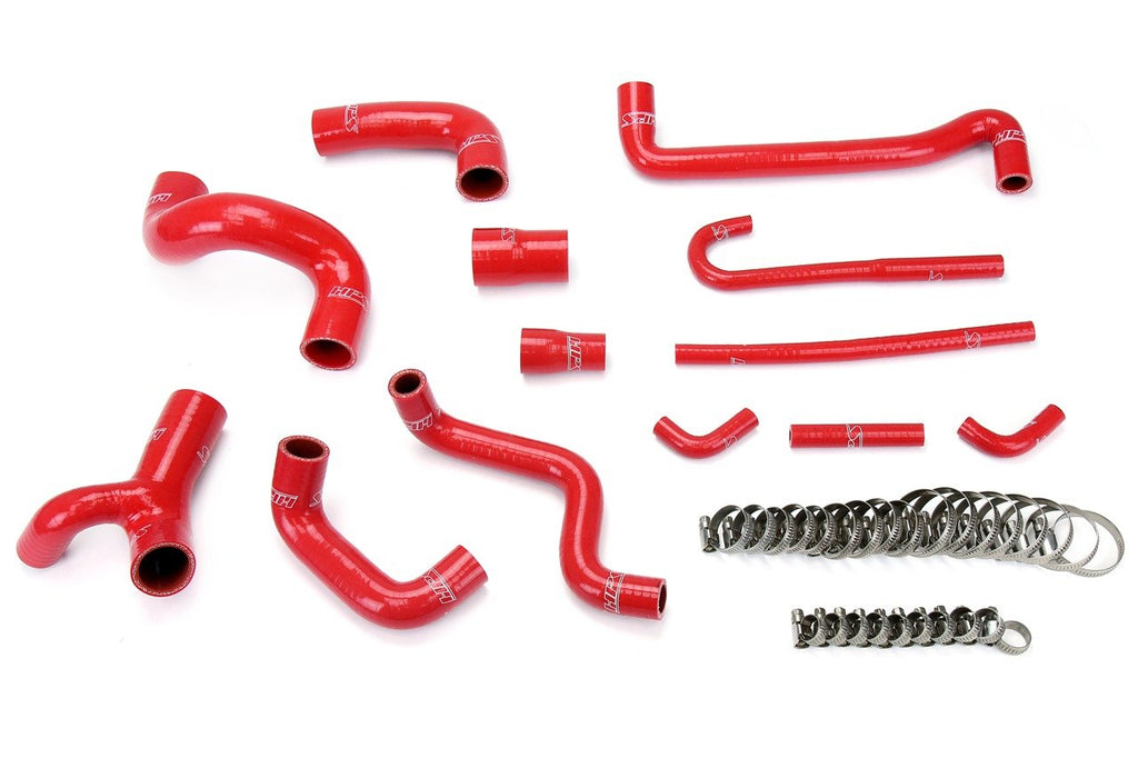 HPS Reinforced Silicone Radiator, Heater and Water Hose Coolant Kit BMW Red