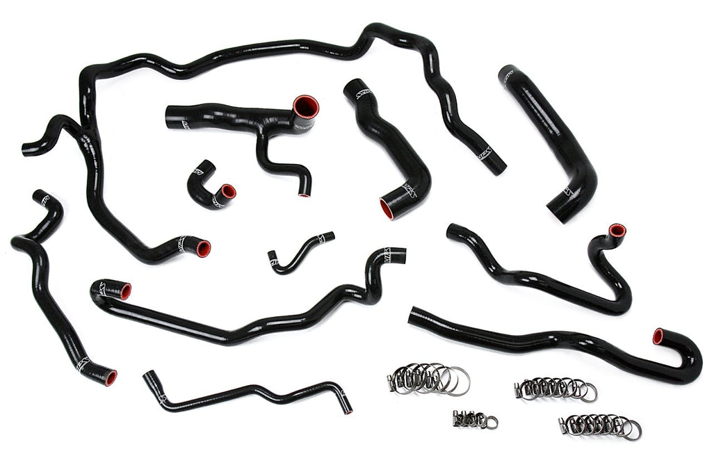 HPS Silicone Radiator + Heater Coolant Hose Kit BMW 530i E60 Black