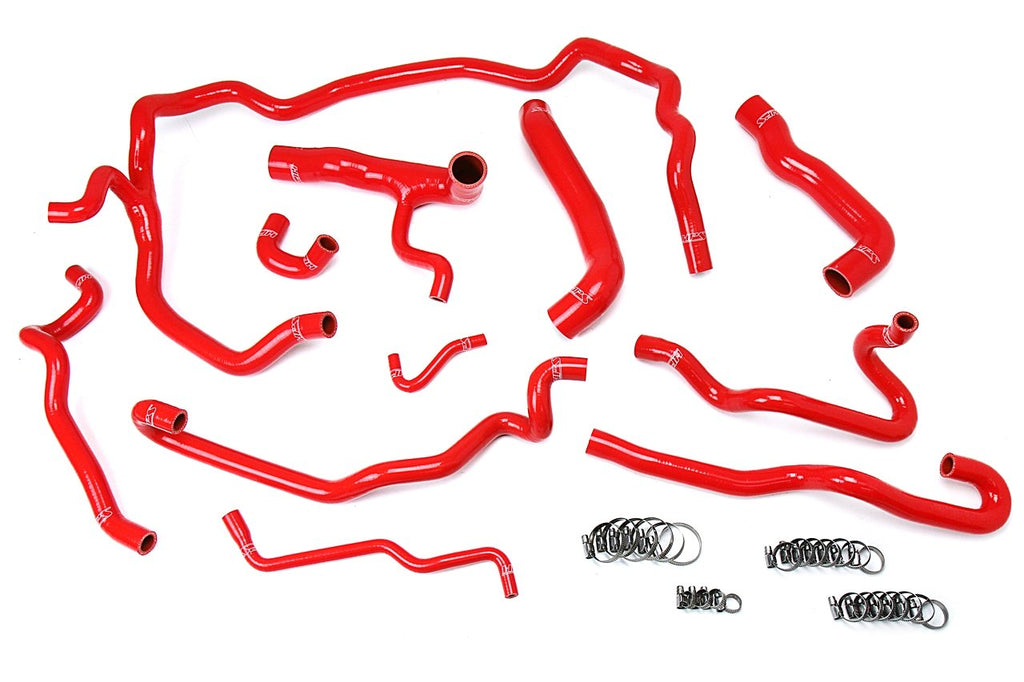 HPS Silicone Radiator + Heater Coolant Hose Kit BMW 530i E60 Red
