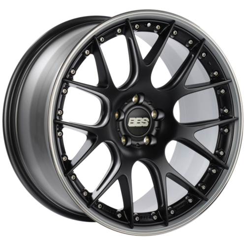 BBS CH-RII 604 21x10.5 5x120 ET35 Satin Black Center Platinum Lip SS Rim Prot Wheel -82mm PFS/Clip Req