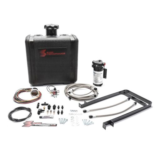 Snow Performance Diesel Stage 2.5 Boost Cooler Water-Methanol Injection Kit Universal (Stainless Steel Braided Line, 4AN Fittings)