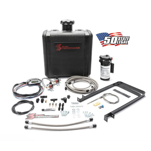 Snow Performance Diesel Stage 3 Boost Cooler Water-Methanol Injection Kit Universal (Stainless Steel Braided Line, 4AN Fittings)