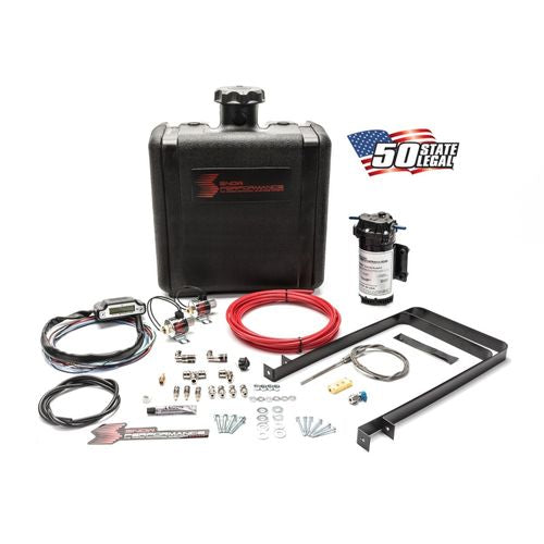 Snow Performance Diesel Stage 3 Boost Cooler Water-Methanol Injection Kit Universal (Red High Temp Nylon Tubing, Quick-Connect Fittings)
