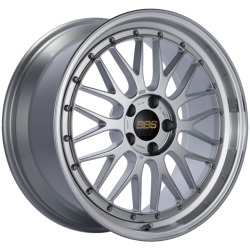 BBS LM 250 19x9 5x112 ET42 Diamond Silver Center Diamond Cut Lip Wheel -82mm PFS/Clip Required
