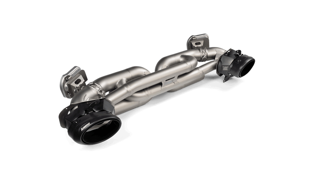 Akrapovic Porsche 911 Turbo/Turbo S (992) Slip-On Race Line (Titanium) with Black Titanium Tips