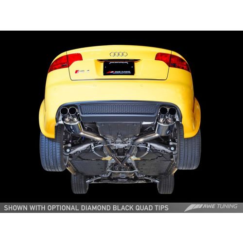 AWE Tuning Audi B7 RS4 Touring Edition Exhaust - Polished Silver Tips