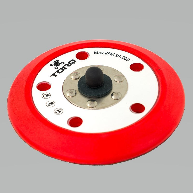 Chemical Guys TORQ R5 Dual-Action Red Backing Plate with Hyper Flex Technology - 6in