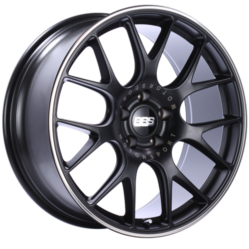 BBS CH-R 124 20x9.5 5x114.3 ET40 CB66 Satin Black Polished Rim Protector Wheel